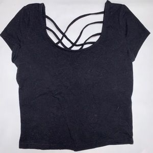 Black Cropped Charlotte Russe Top